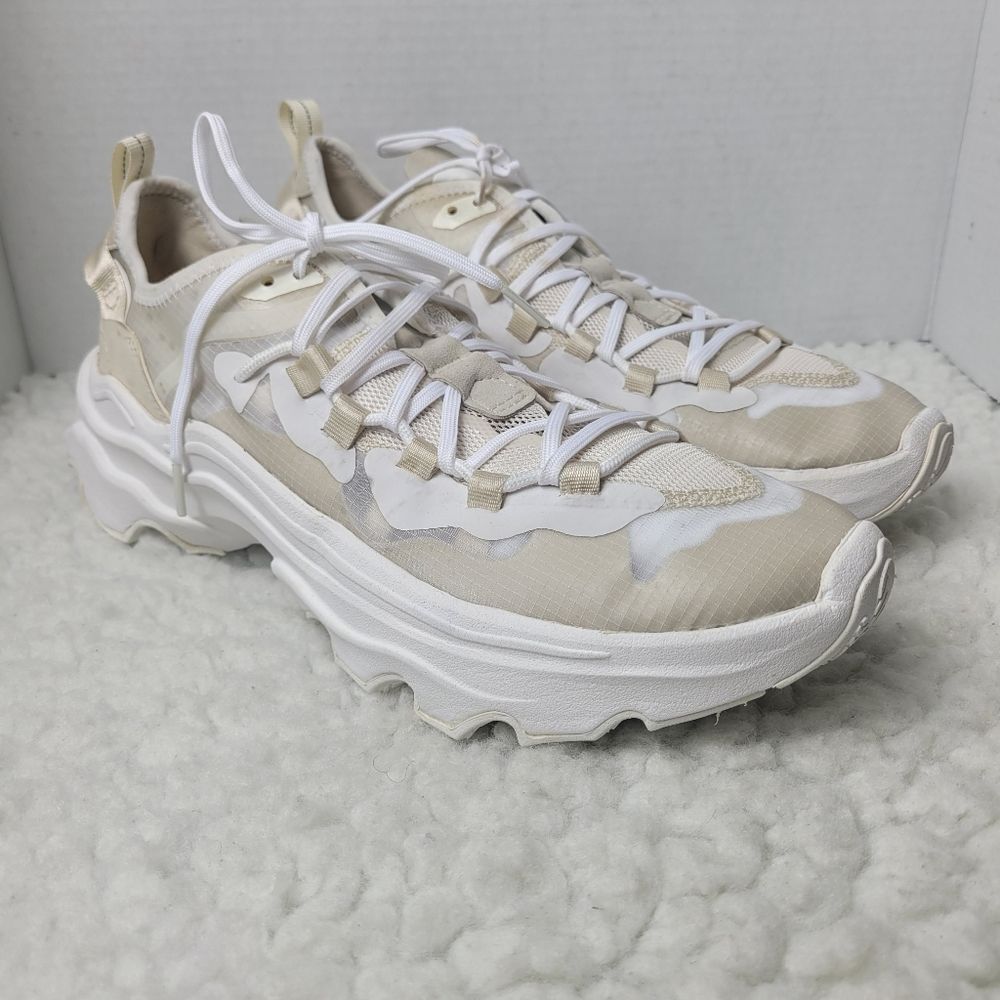 Sorel Kinetic Breakthru Tech Lace Womens Size 12 Shoes Beige Running Sneakers